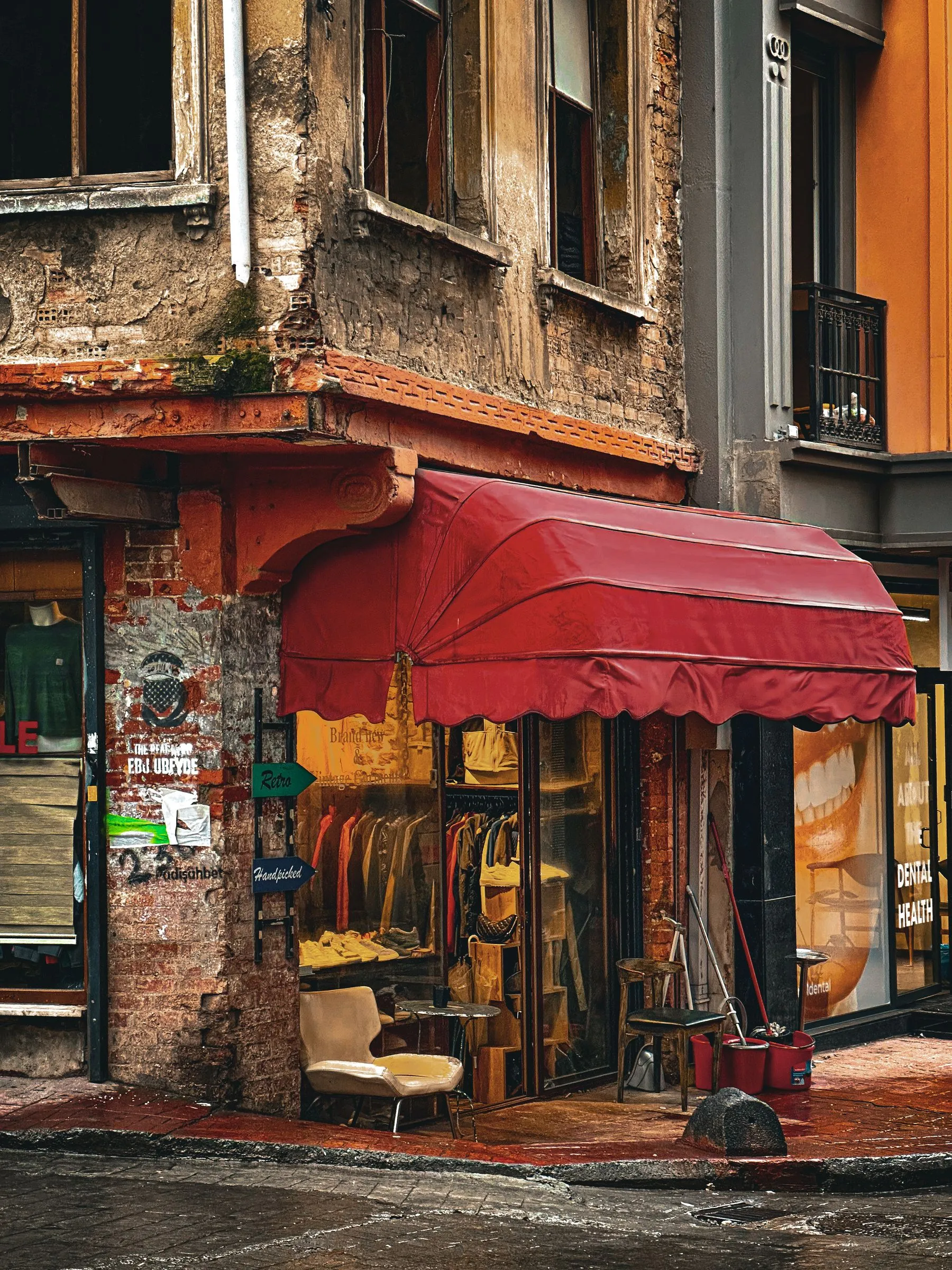Shop Awnings, Removed From the Street and Rebuilt
